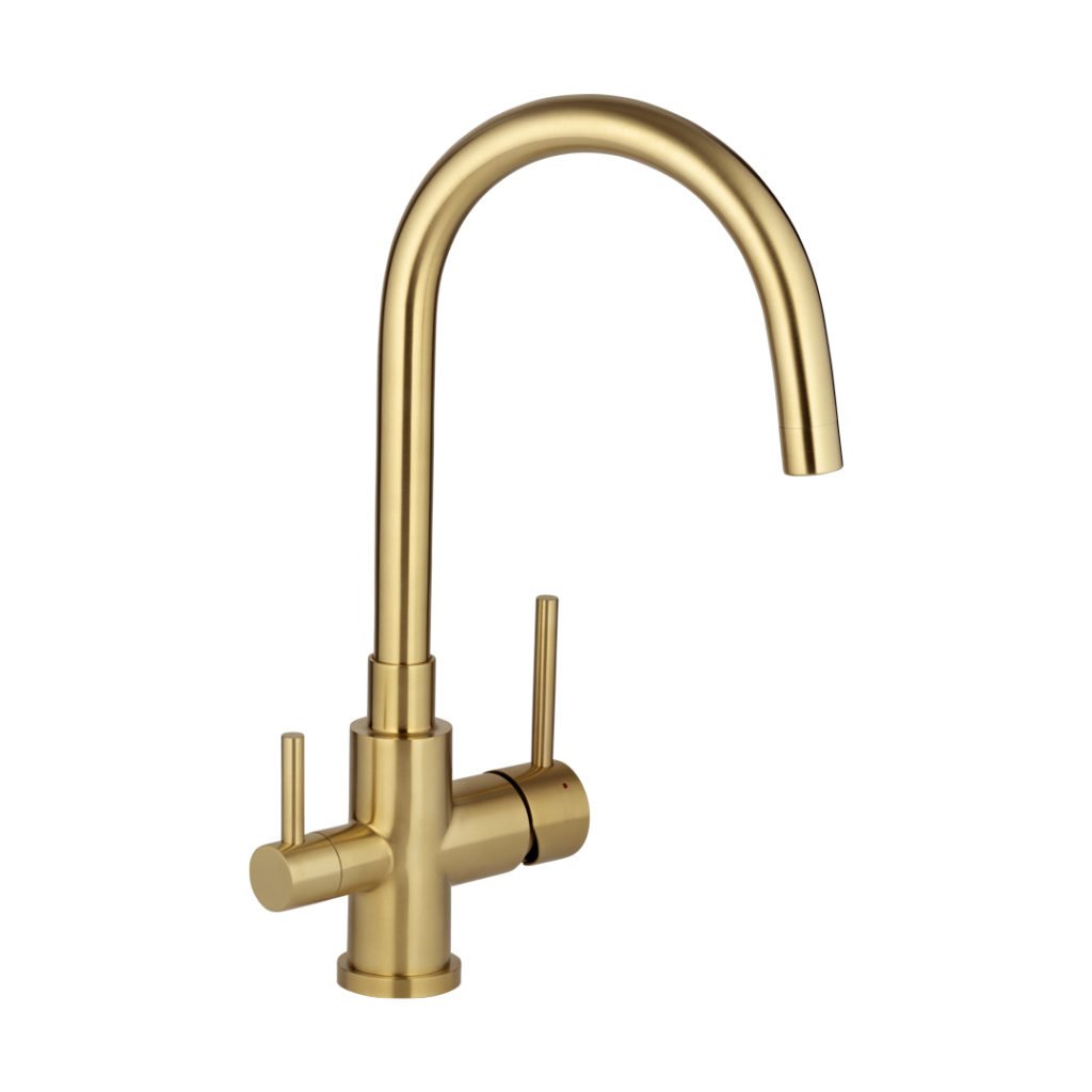 Elysian Commercial 3 Way Filter Tap Brushed Brass Abi Interiors Uk 9677