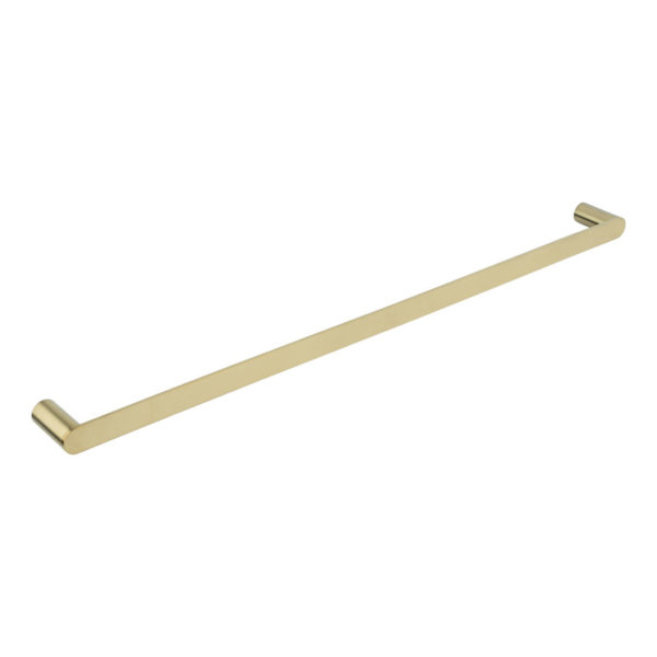 Otto Single Towel Rail 800mm Brushed Brass Abi Interiors Uk